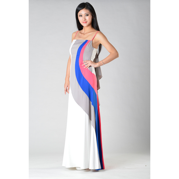 SY017四色吊帶連衣裙側(cè)面效果 SY017四色吊帶連衣裙側(cè)面效果