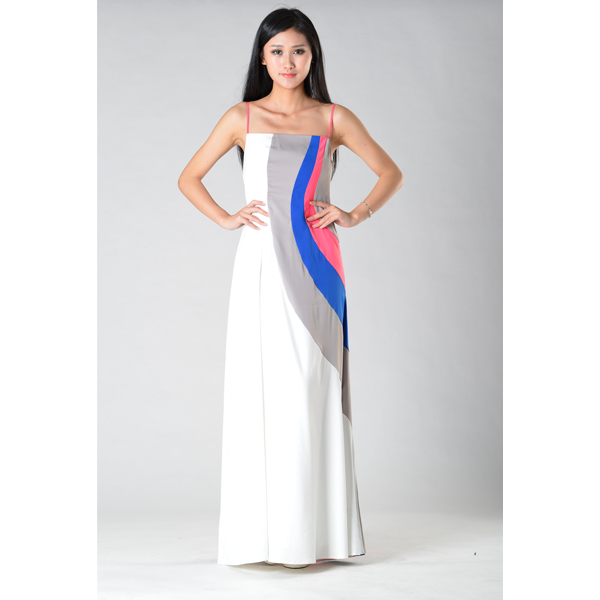 SY017四色吊帶連衣裙正面效果 SY017四色吊帶連衣裙正面效果