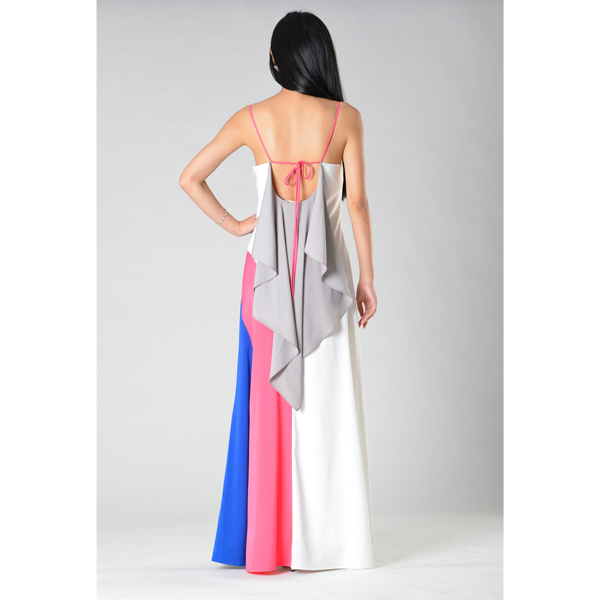 SY017四色吊帶連衣裙背面效果 SY017四色吊帶連衣裙背面效果