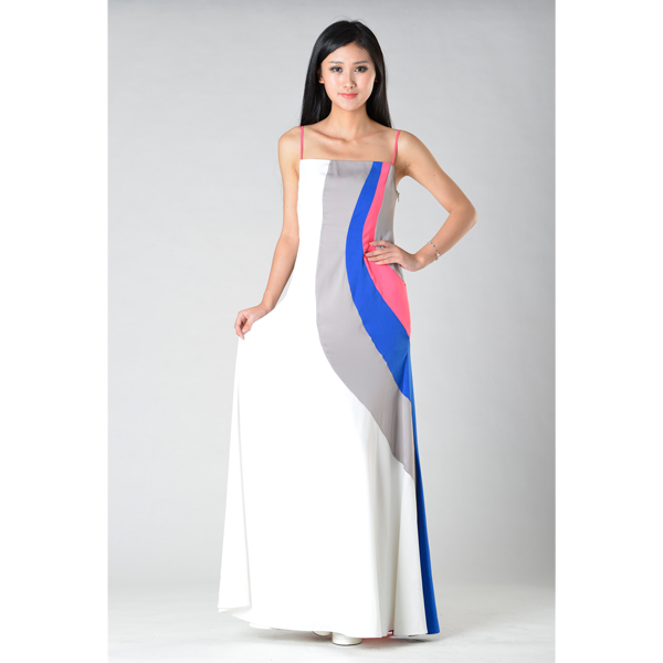 SY017四色吊帶連衣裙正面效果 SY017四色吊帶連衣裙正面效果